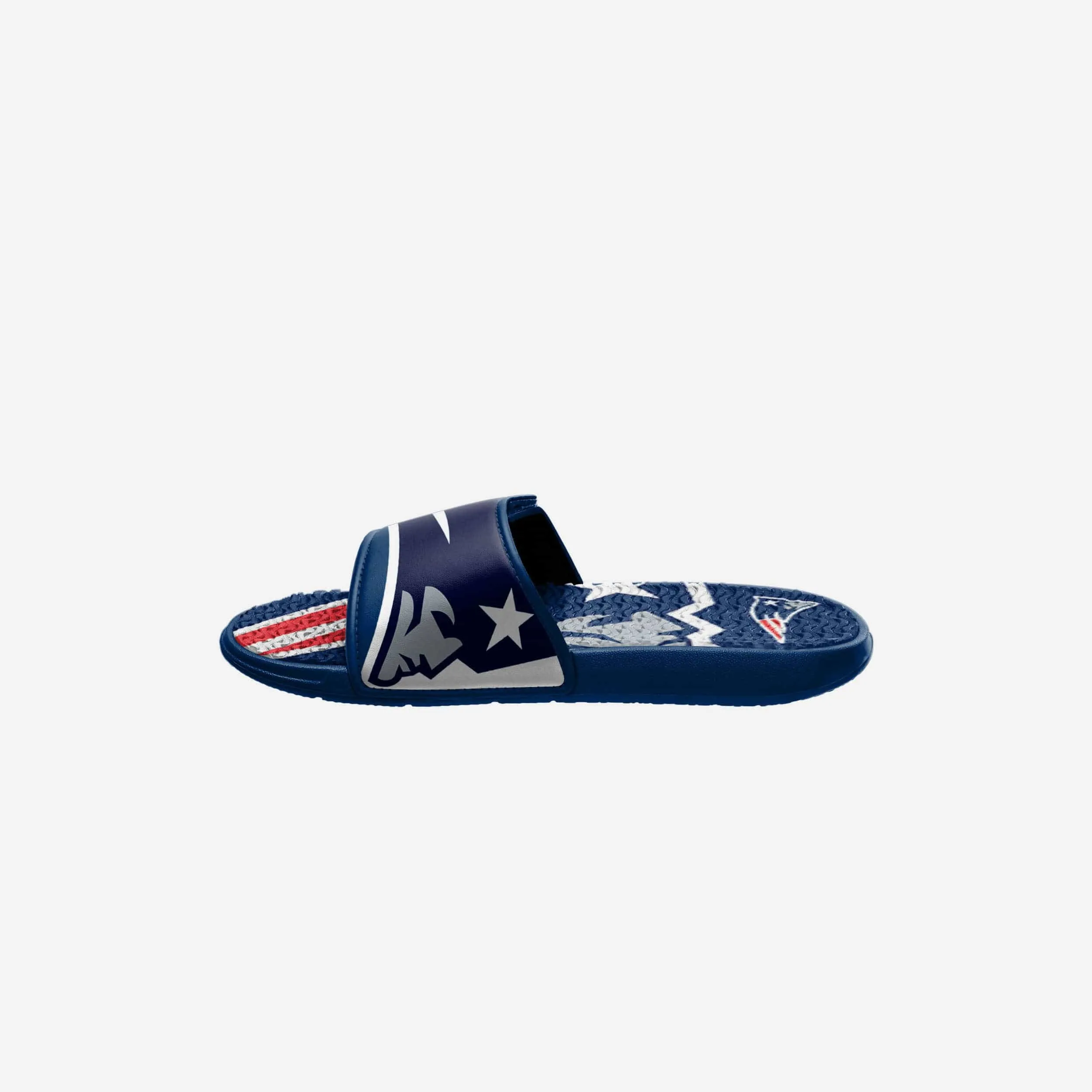 New England Patriots Youth Colorblock Big Logo Gel Slide