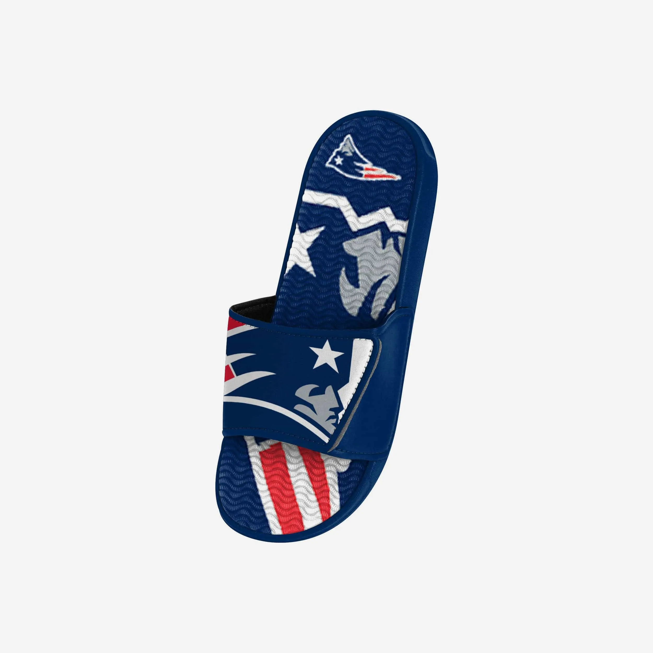 New England Patriots Youth Colorblock Big Logo Gel Slide