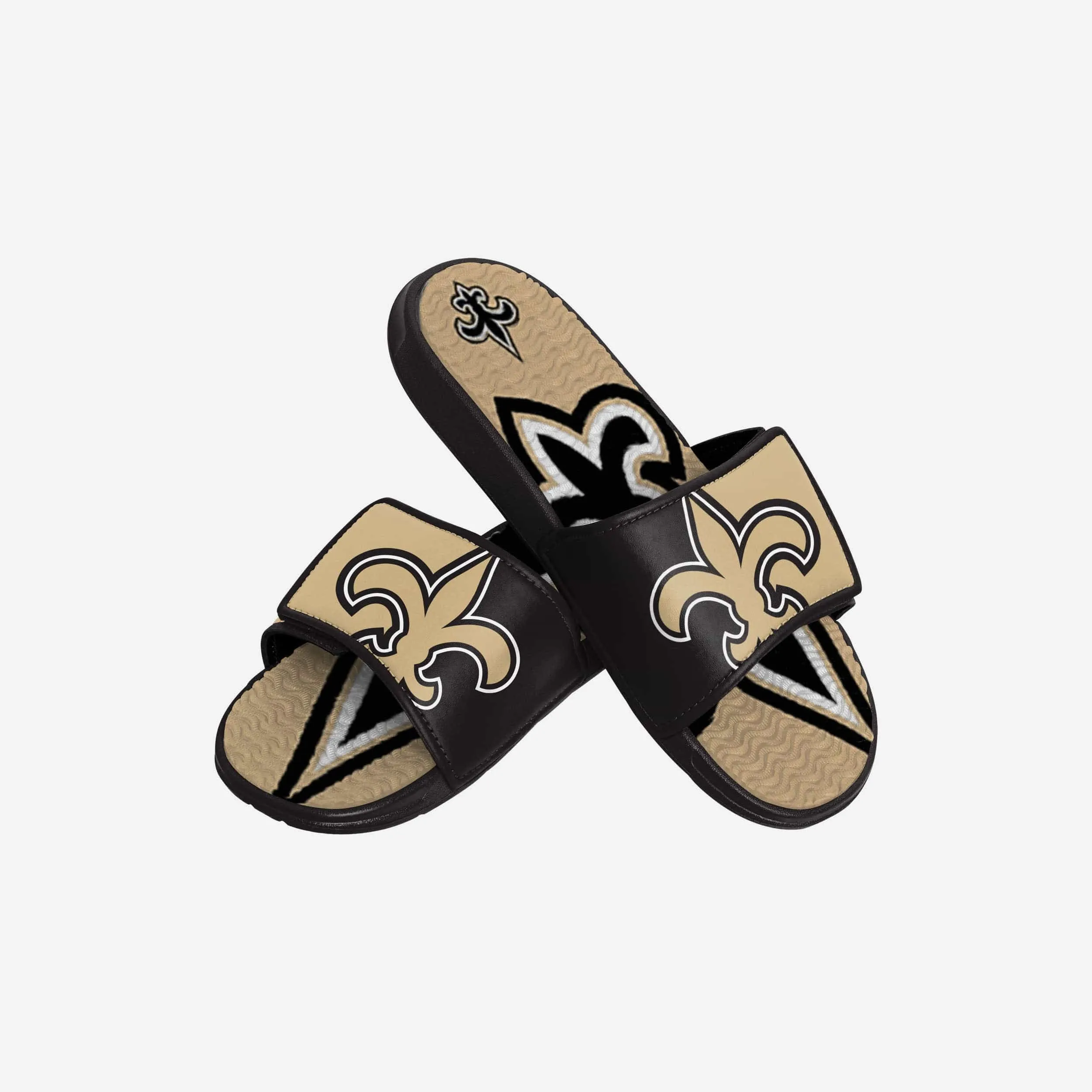 New Orleans Saints Youth Colorblock Big Logo Gel Slide
