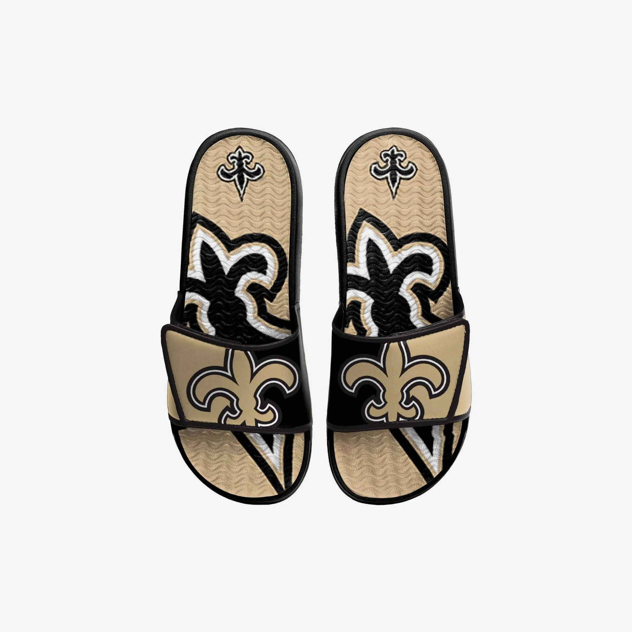 New Orleans Saints Youth Colorblock Big Logo Gel Slide