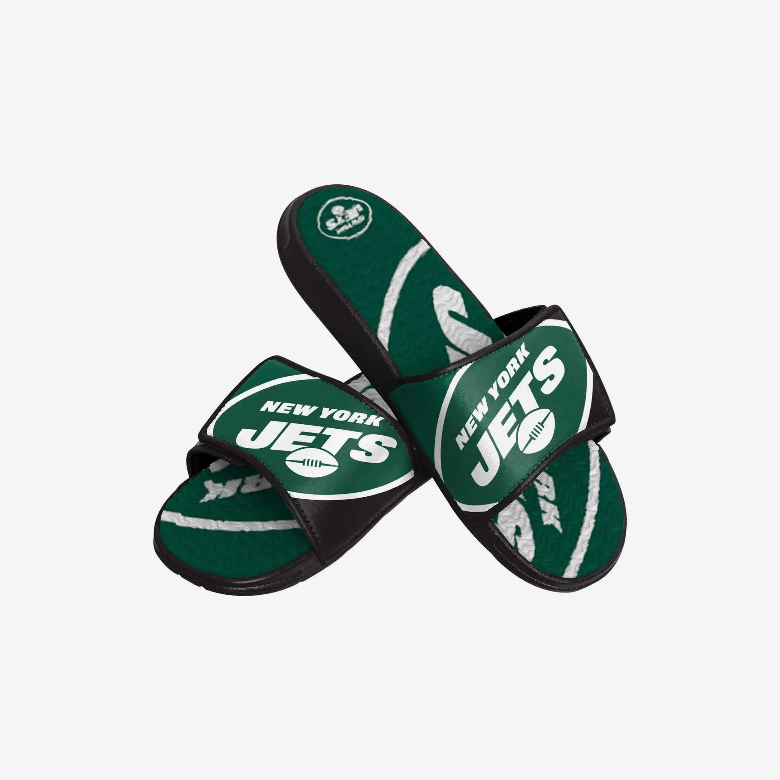 New York Jets Youth Colorblock Big Logo Gel Slide