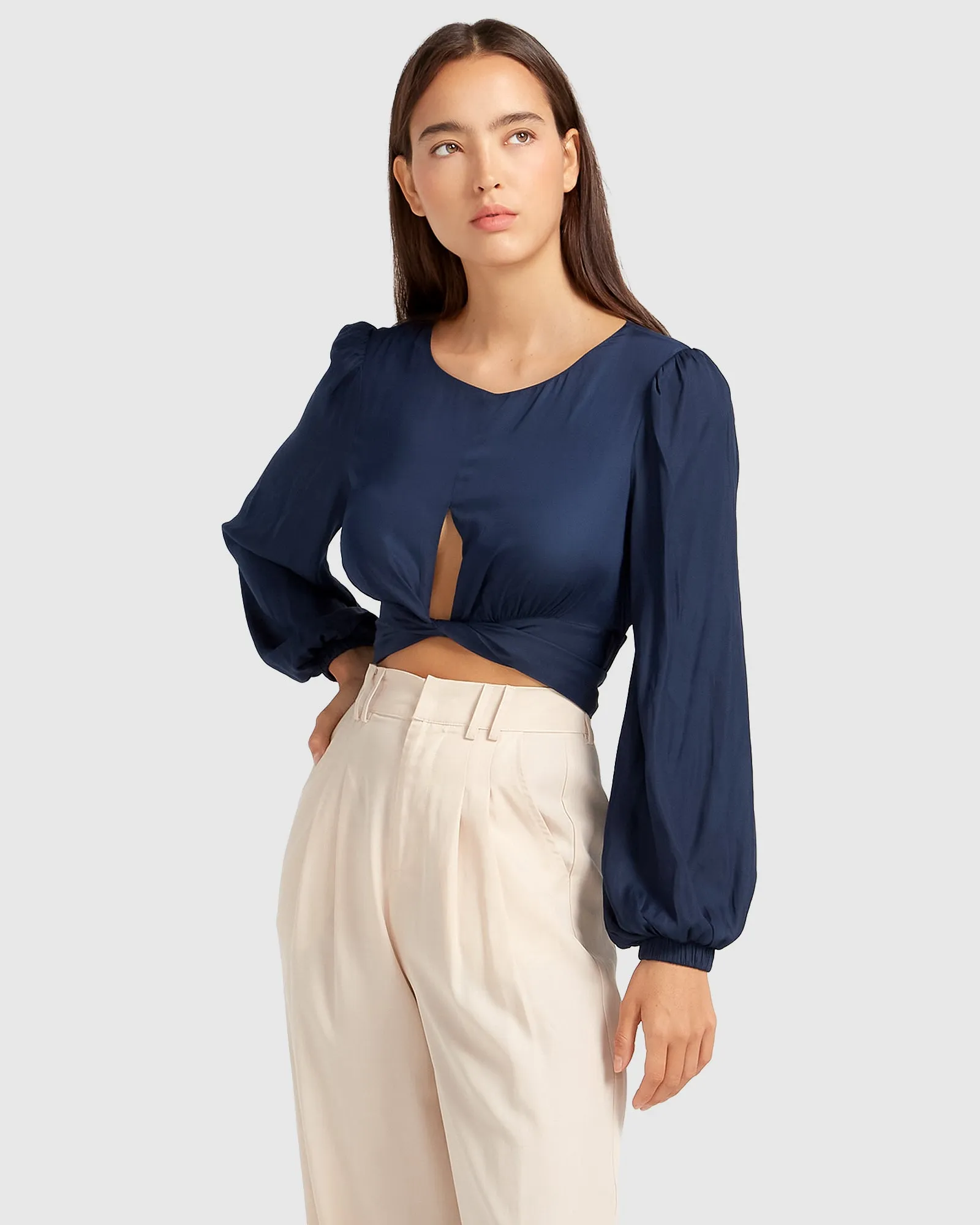 No Way Home Cropped Top - Navy FINAL SALE