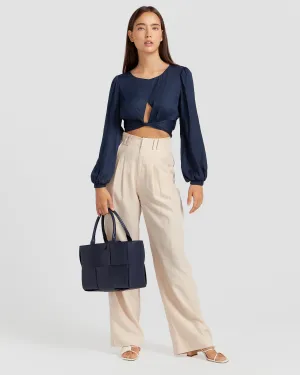No Way Home Cropped Top - Navy FINAL SALE
