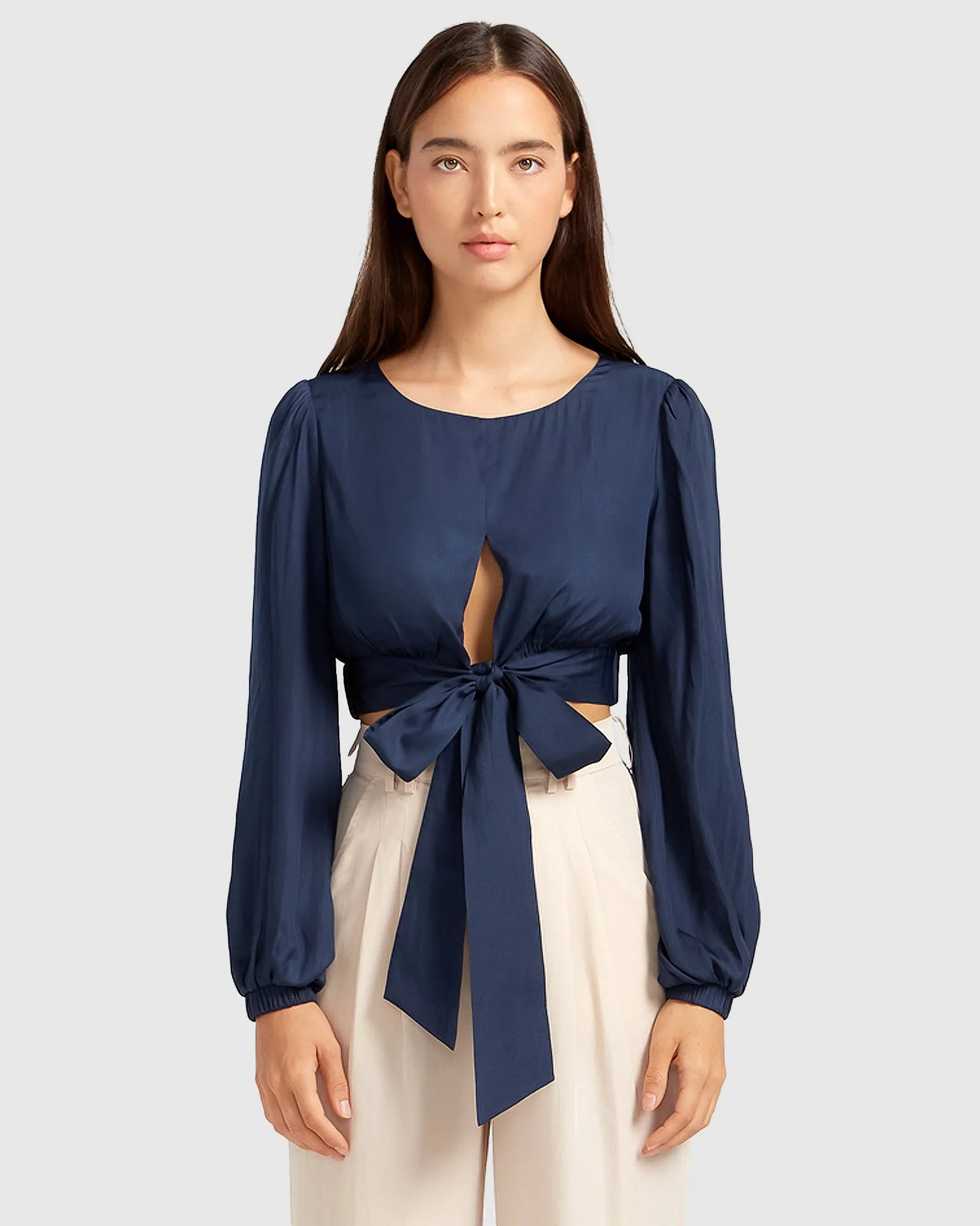 No Way Home Cropped Top - Navy FINAL SALE