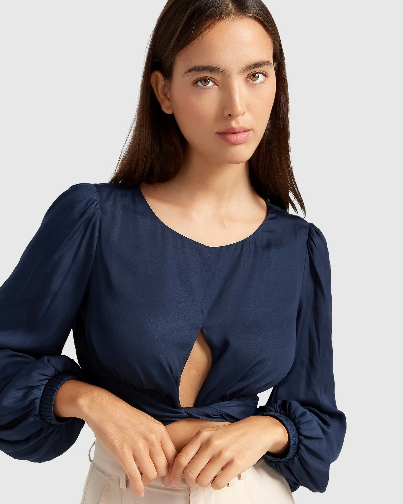 No Way Home Cropped Top - Navy FINAL SALE