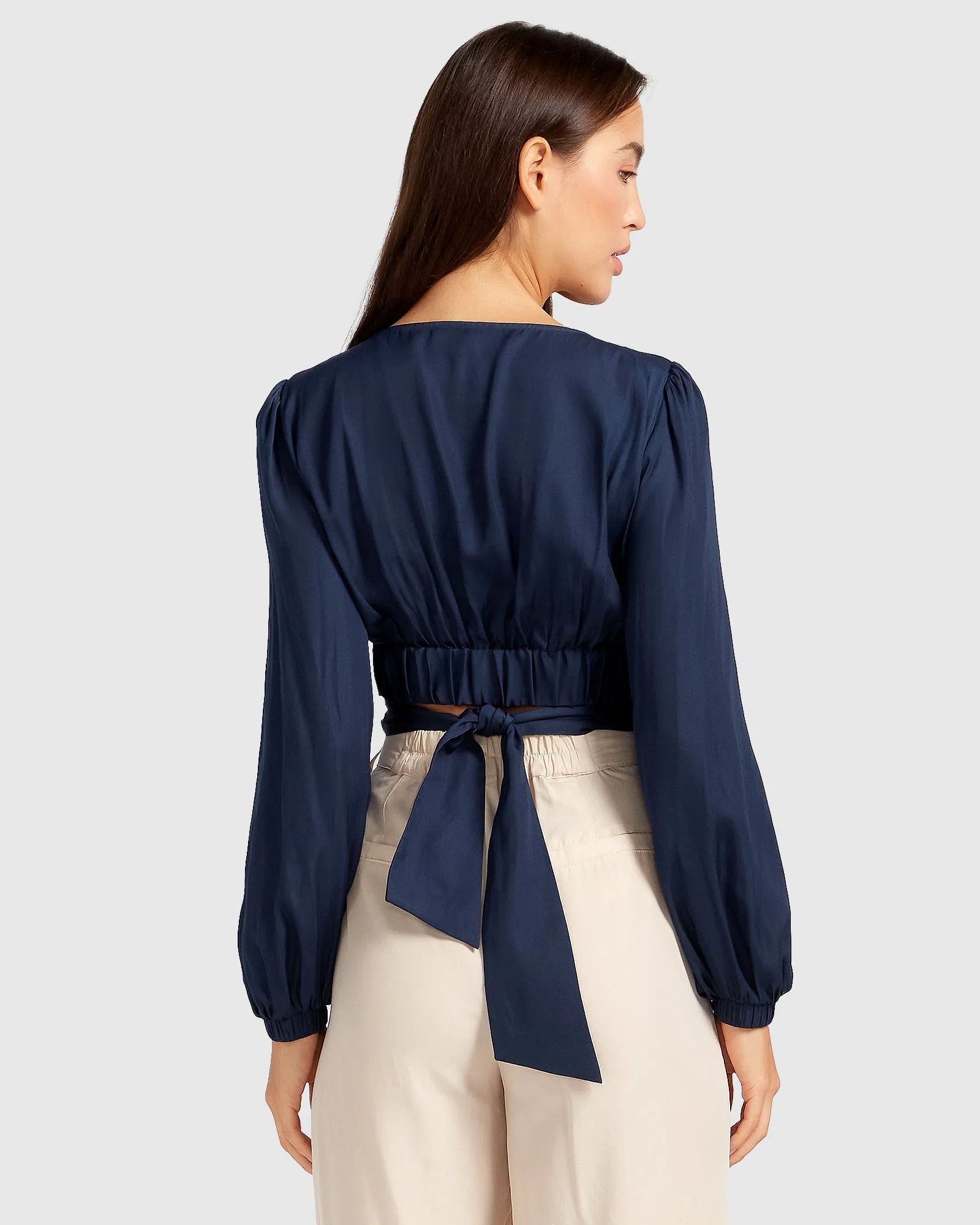 No Way Home Cropped Top - Navy FINAL SALE