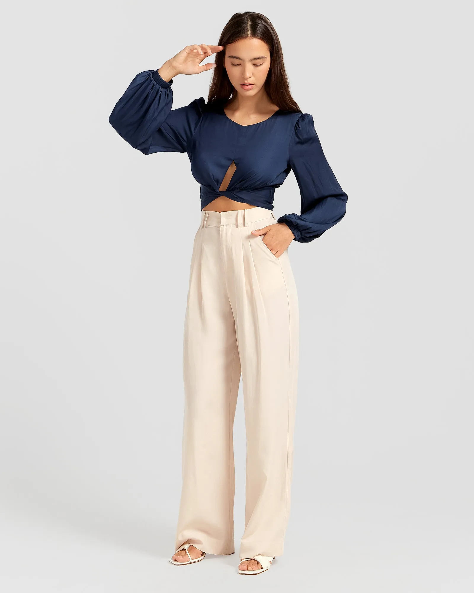 No Way Home Cropped Top - Navy FINAL SALE