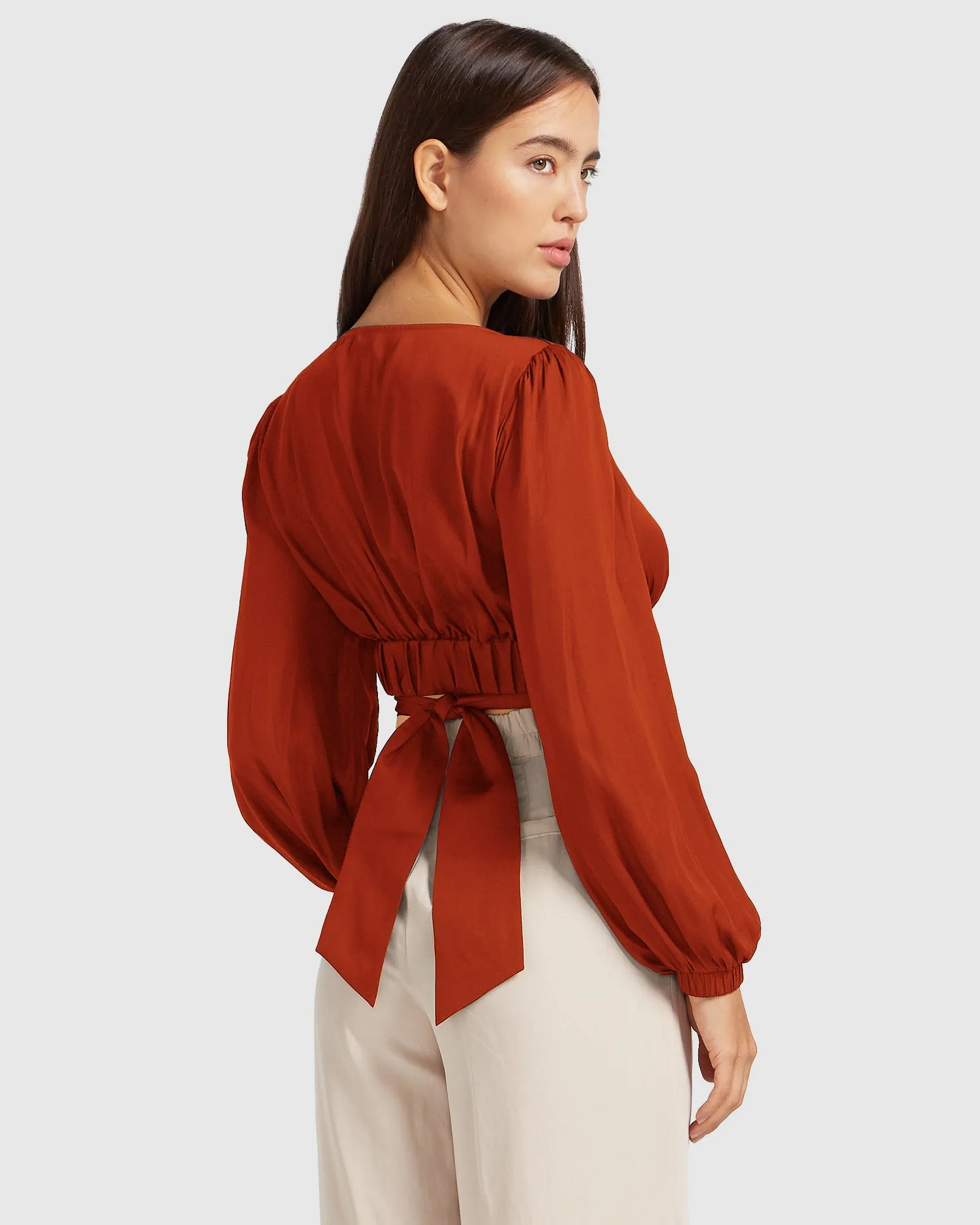 No Way Home Cropped Top - Terracotta FINAL SALE
