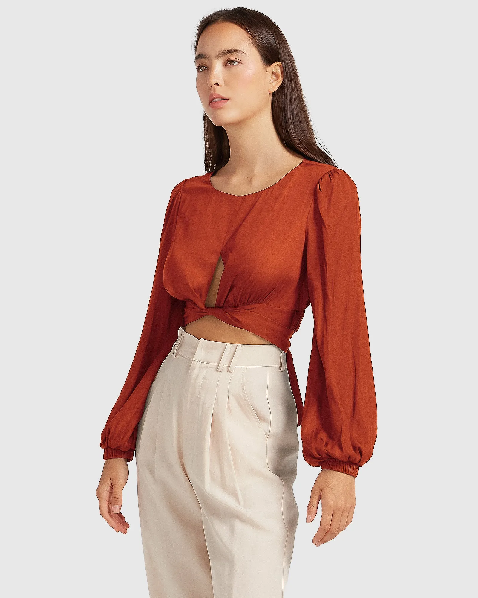 No Way Home Cropped Top - Terracotta FINAL SALE