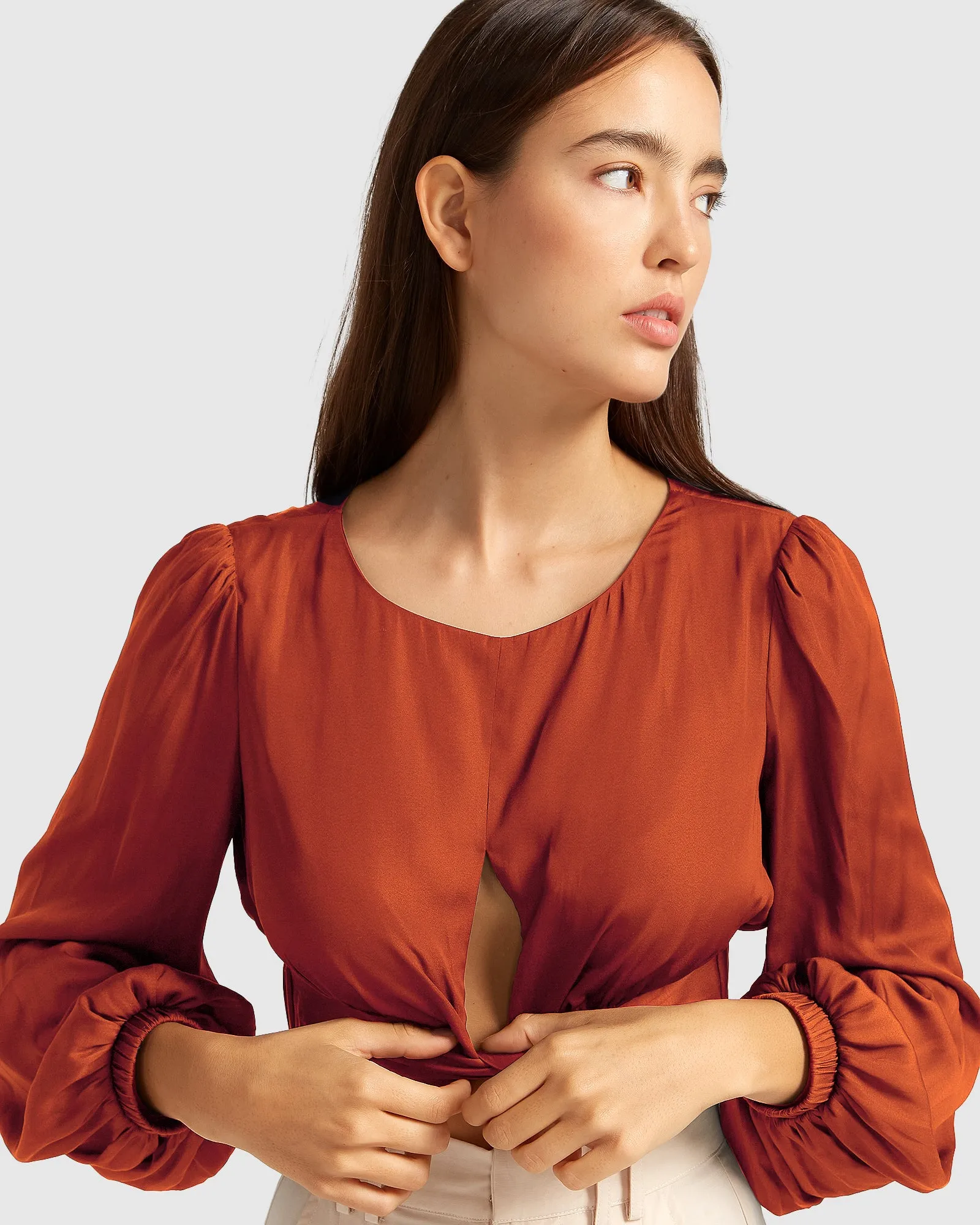 No Way Home Cropped Top - Terracotta FINAL SALE