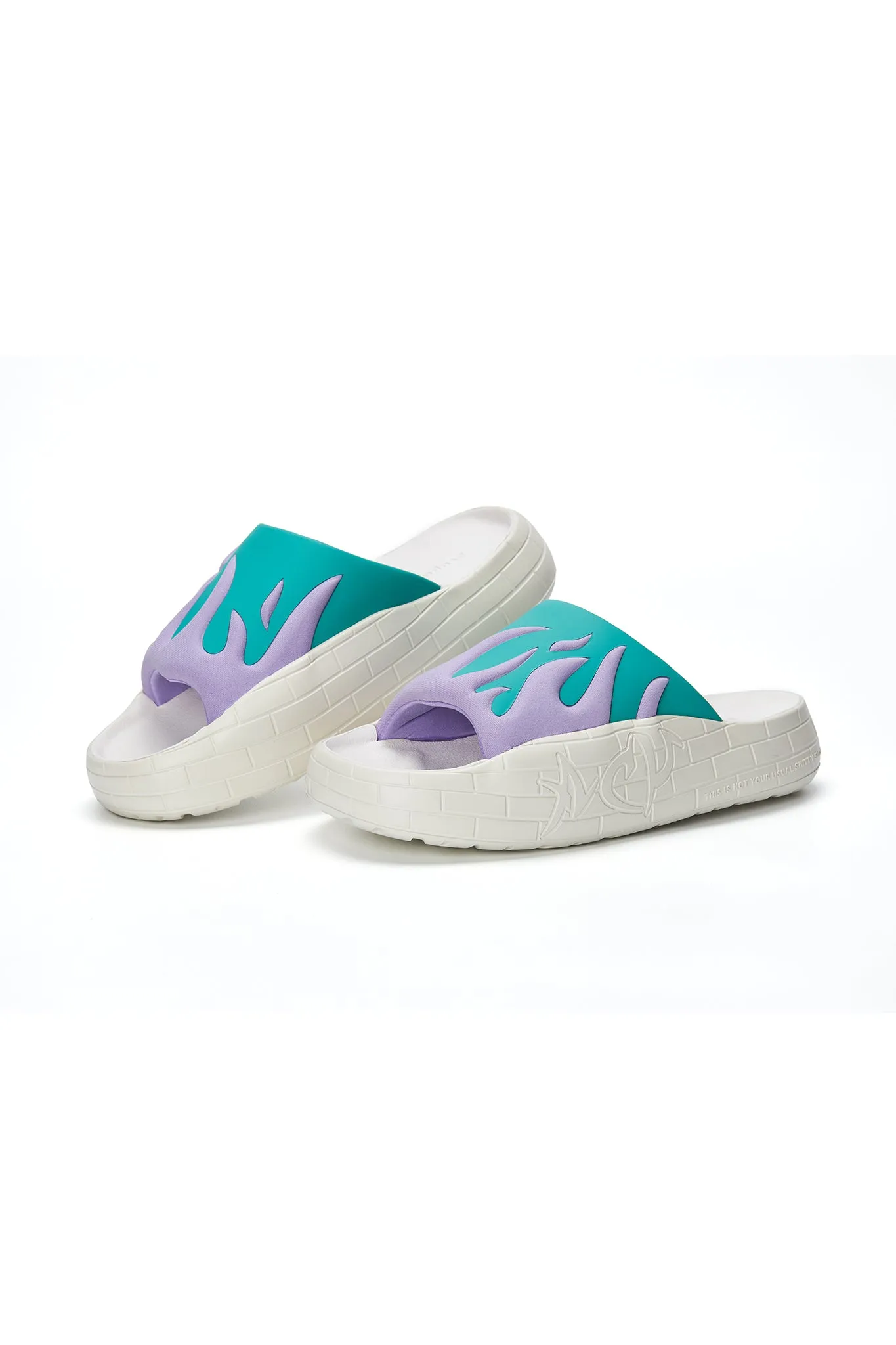 NYU SLIDE GREEN/PURPLE