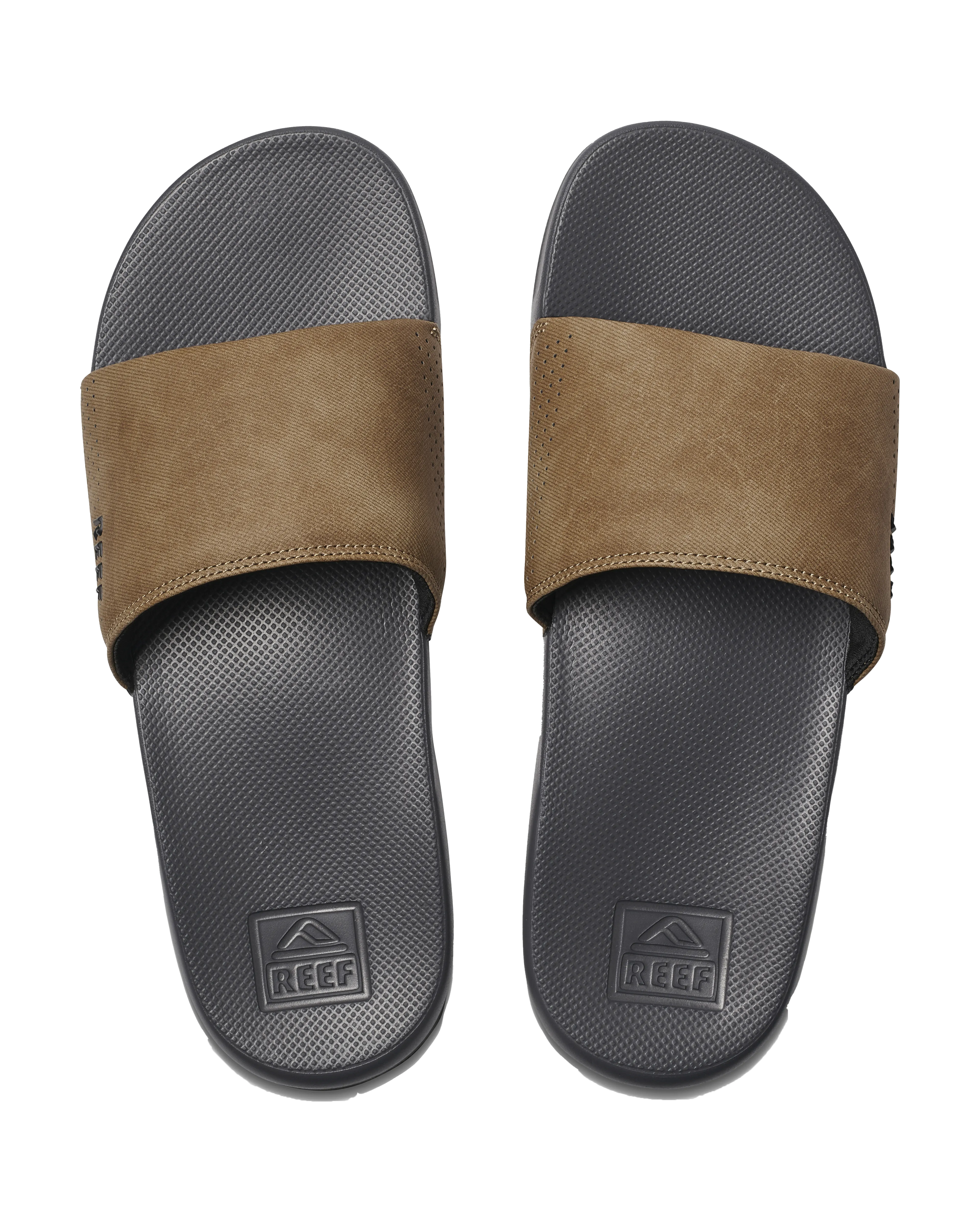 One Sliders in Grey & Tan