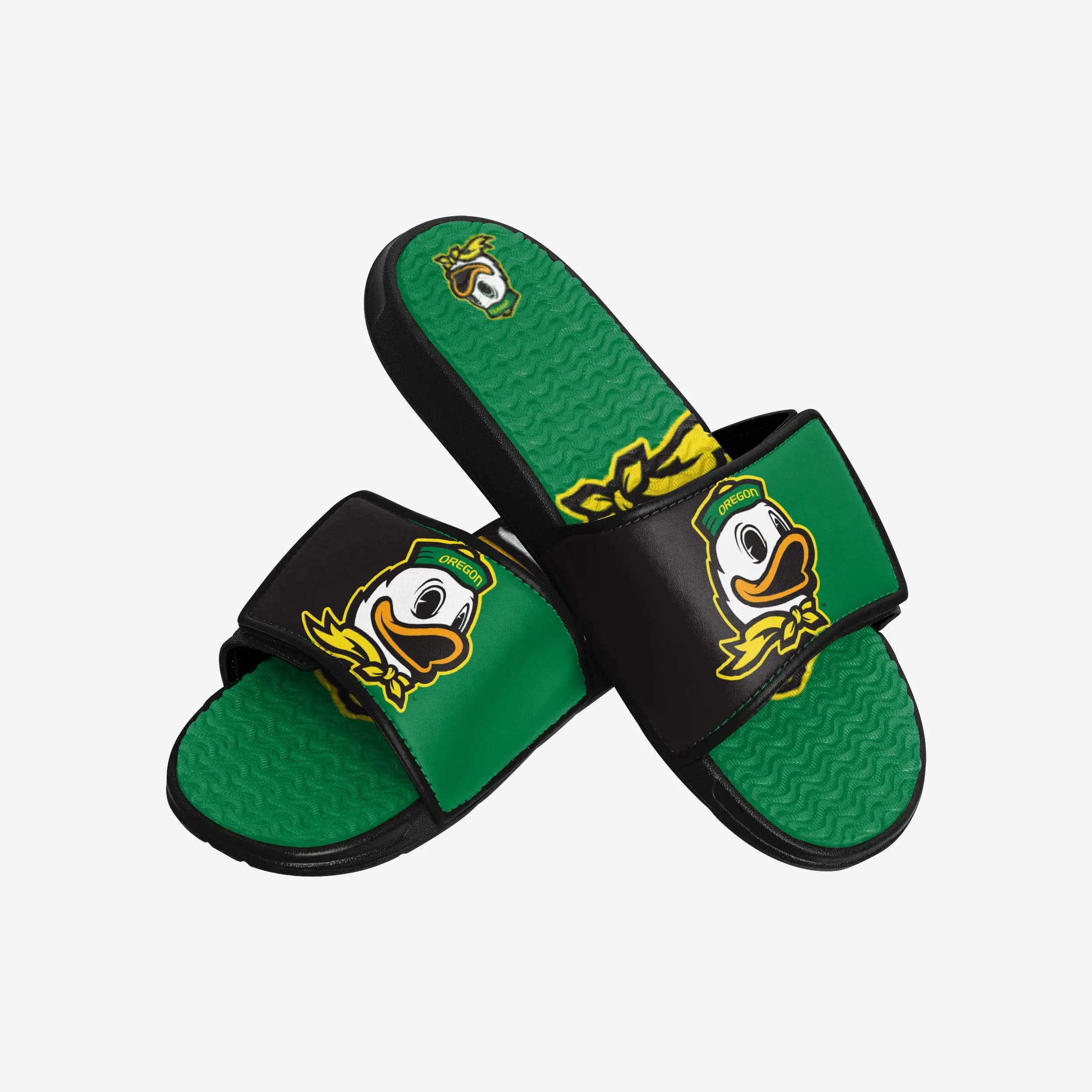 Oregon Ducks Colorblock Big Logo Gel Slide