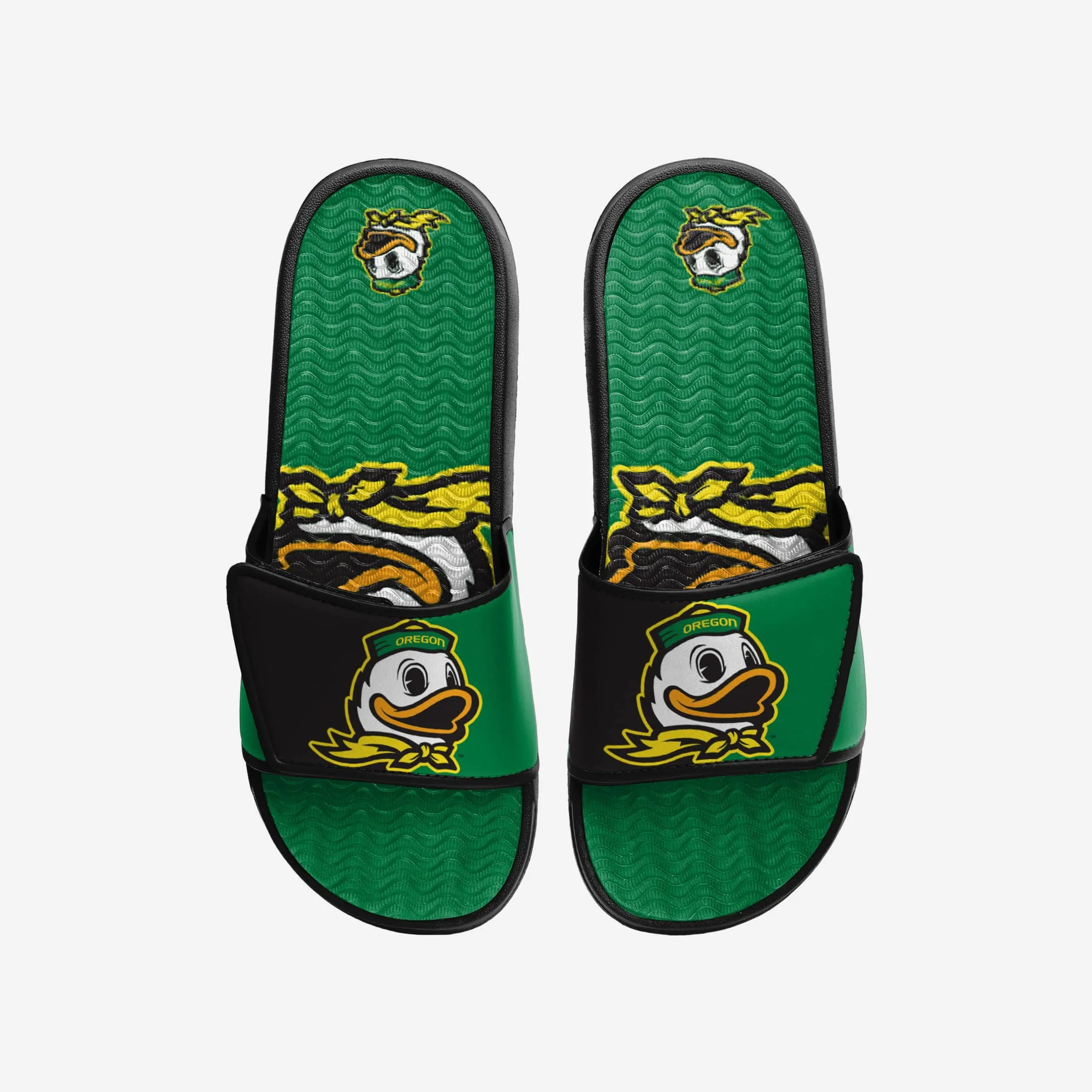 Oregon Ducks Colorblock Big Logo Gel Slide