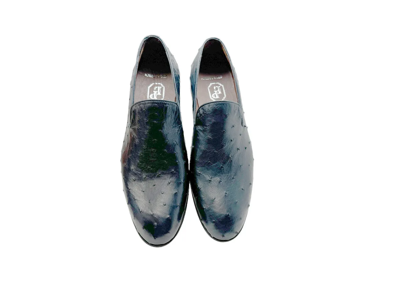 P00059- Warren Ostrich loafer - Navy