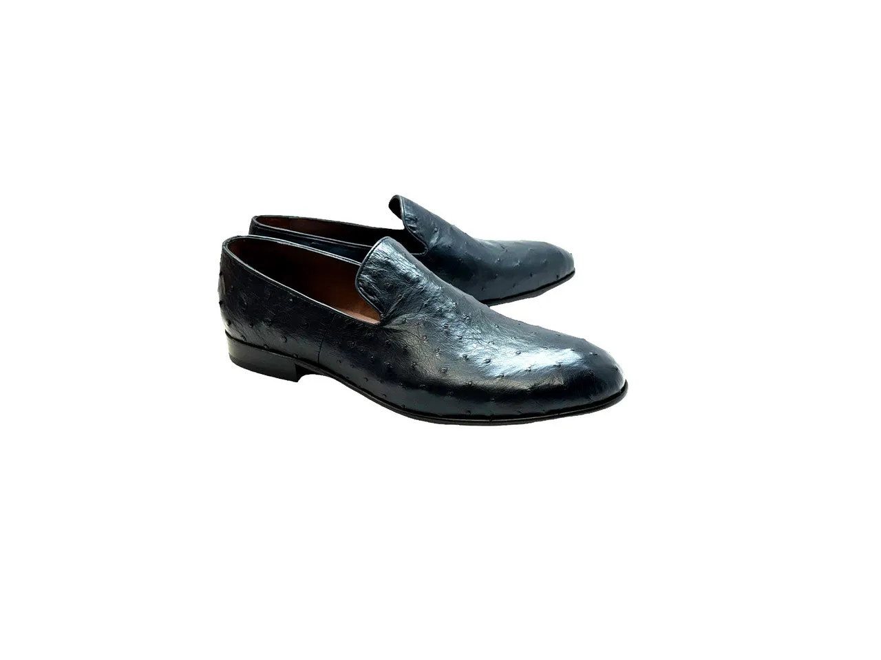 P00059- Warren Ostrich loafer - Navy