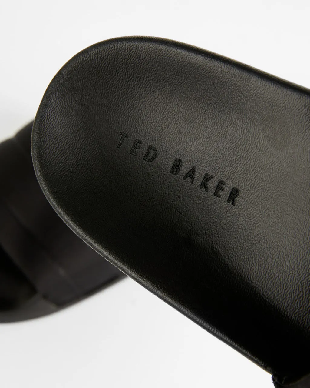 Padda Padded Satin Slides in Black