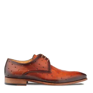 Perforated Plain Toe Lace-Up