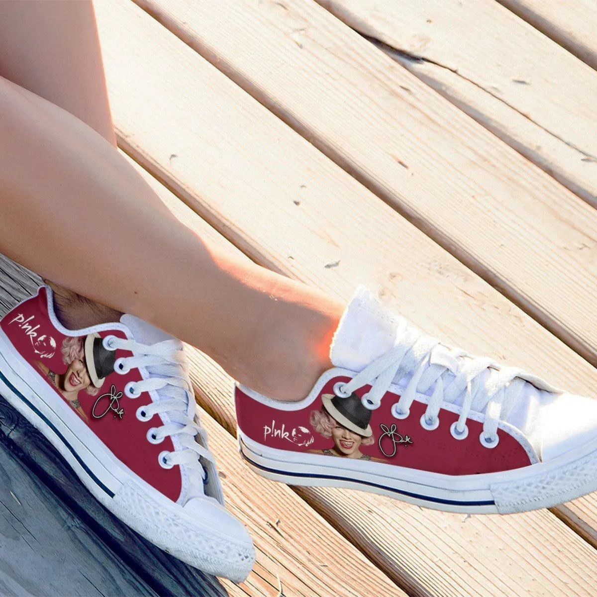 pink ladies low cut sneakers