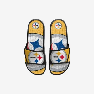 Pittsburgh Steelers Youth Colorblock Big Logo Gel Slide