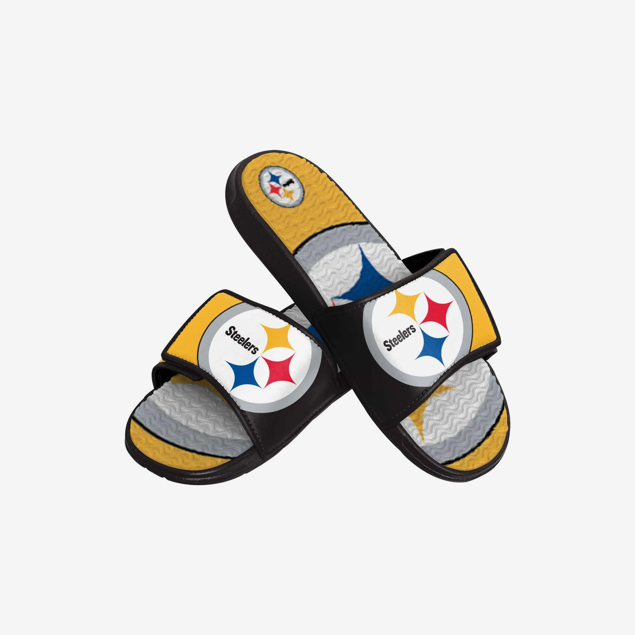 Pittsburgh Steelers Youth Colorblock Big Logo Gel Slide