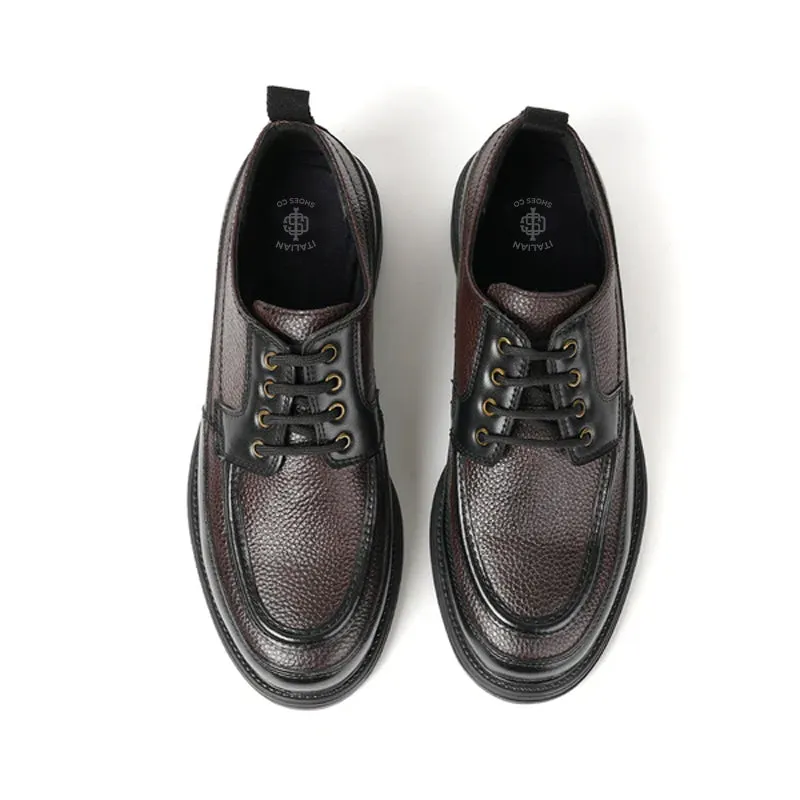 Premium Handmade Leather Lace-Up Derby Shoes