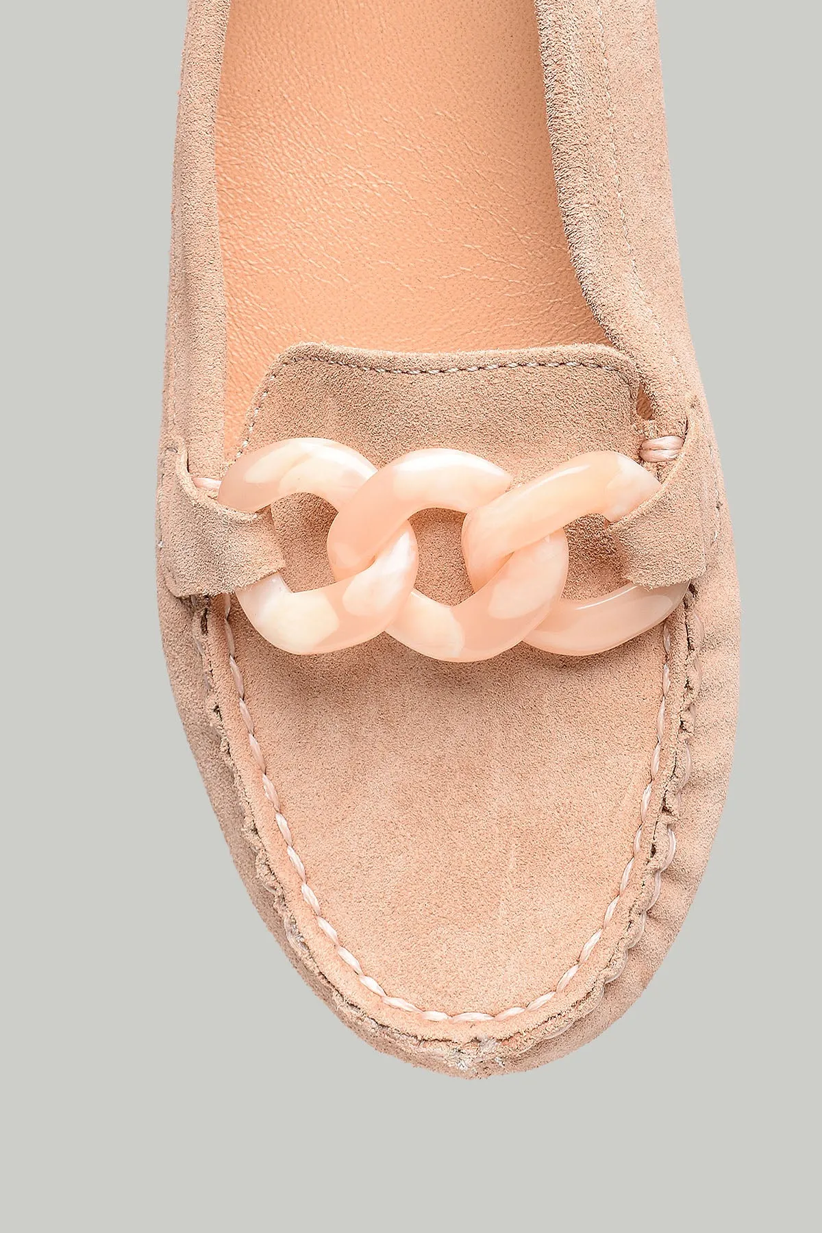 Pudra Kadın Süet Loafer