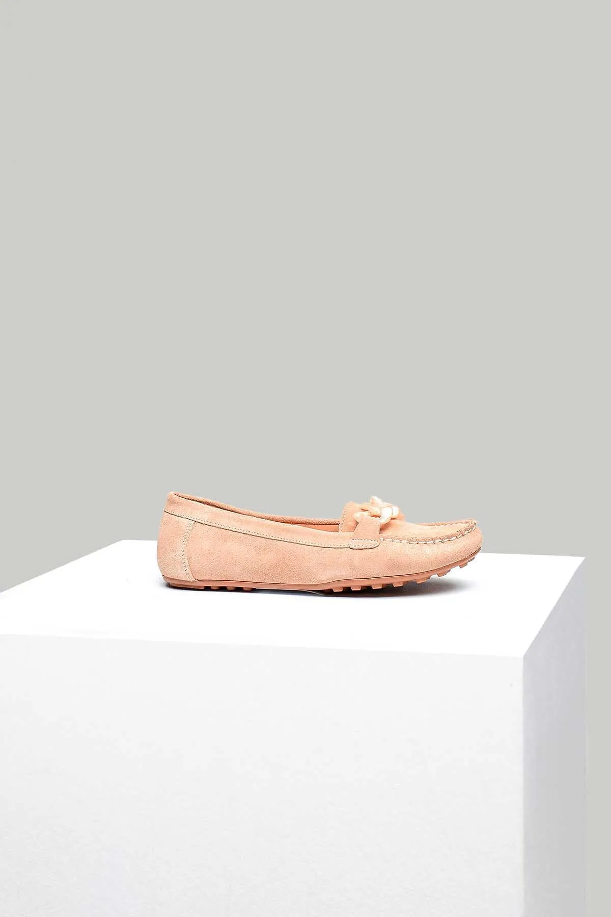 Pudra Kadın Süet Loafer