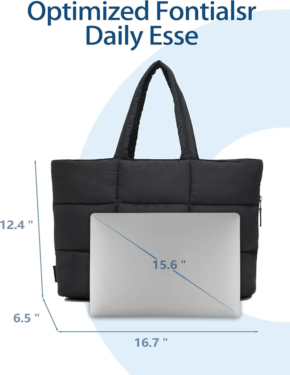 Puffer Tote Bag for Women, Large Quilted Puffy Handbag with Side Pockets Lightweight Shoulder Bag