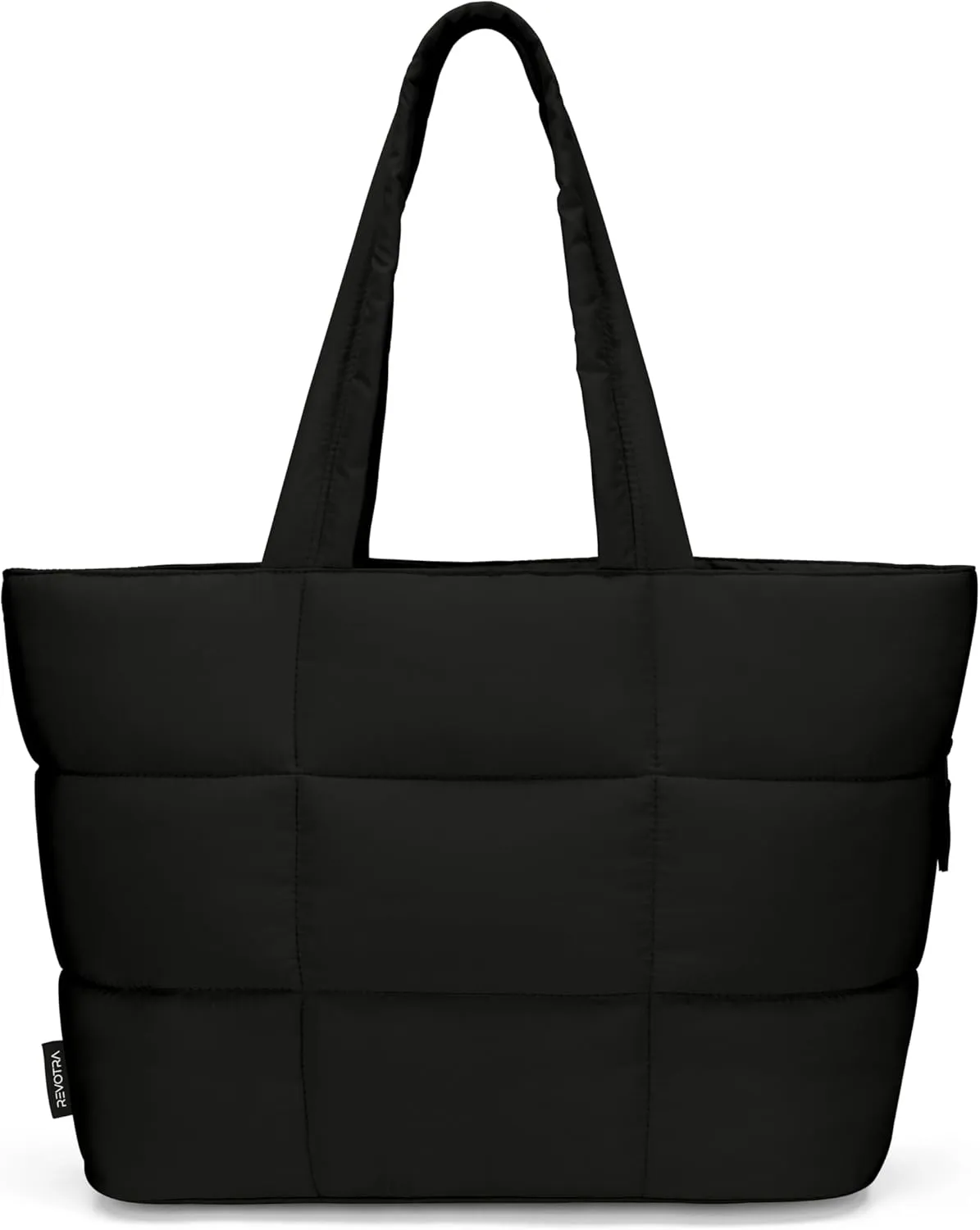 Puffer Tote Bag for Women, Large Quilted Puffy Handbag with Side Pockets Lightweight Shoulder Bag