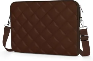 Puffy Quilted Laptop Sleeve with a Removable Shoulder Strap Compatible with MacBook Air 15 inch M2 A2941 2023/Pro 15 A1990 A1707, 15 Surface Laptop 5/4/3,Dell XPS 15,HP Stream 14 inch