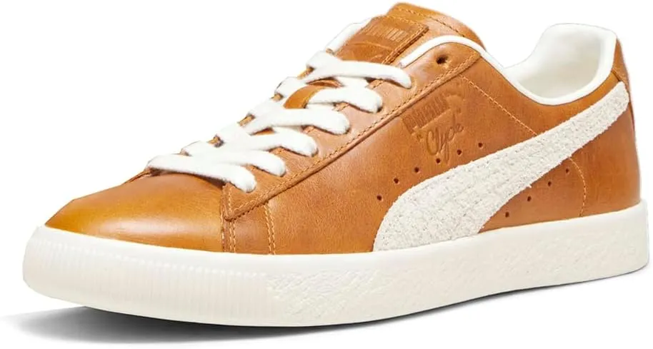 Puma Mens Clyde Paris Lace Up Sneakers Shoes Casual - Brown