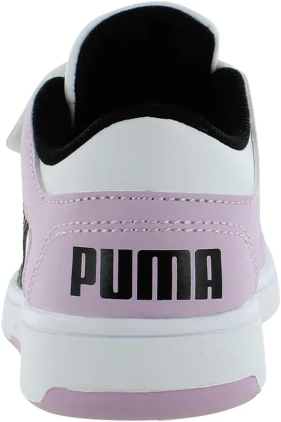 PUMA Unisex-Child Rebound Layup Hook and Loop Sneaker