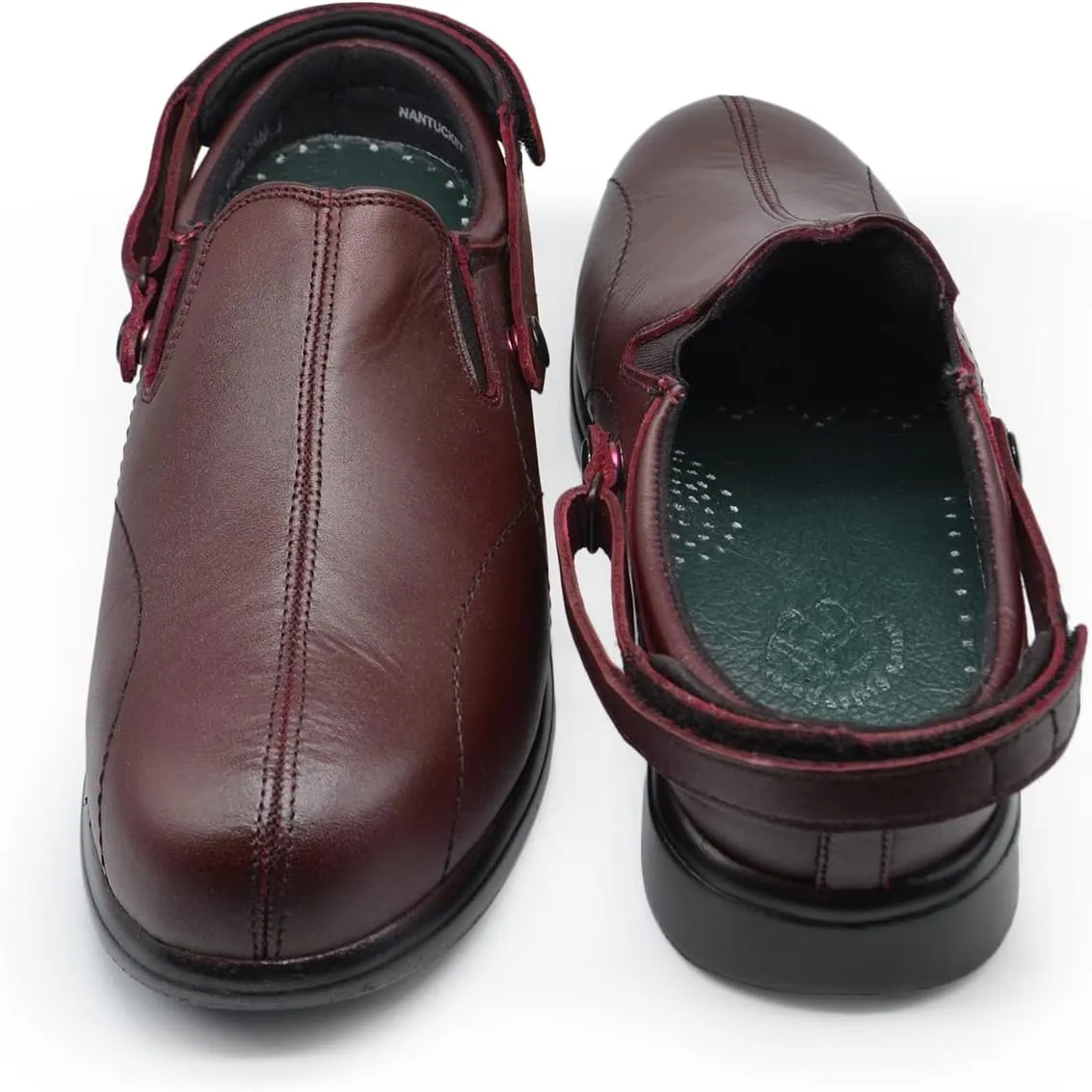 Pure Stride Nantucket Diabetic and Therapeutic Slip-On Walking Shoes for Women - Soft Full Grain Calf Skin Leather, Lightweight and Skid Resistant