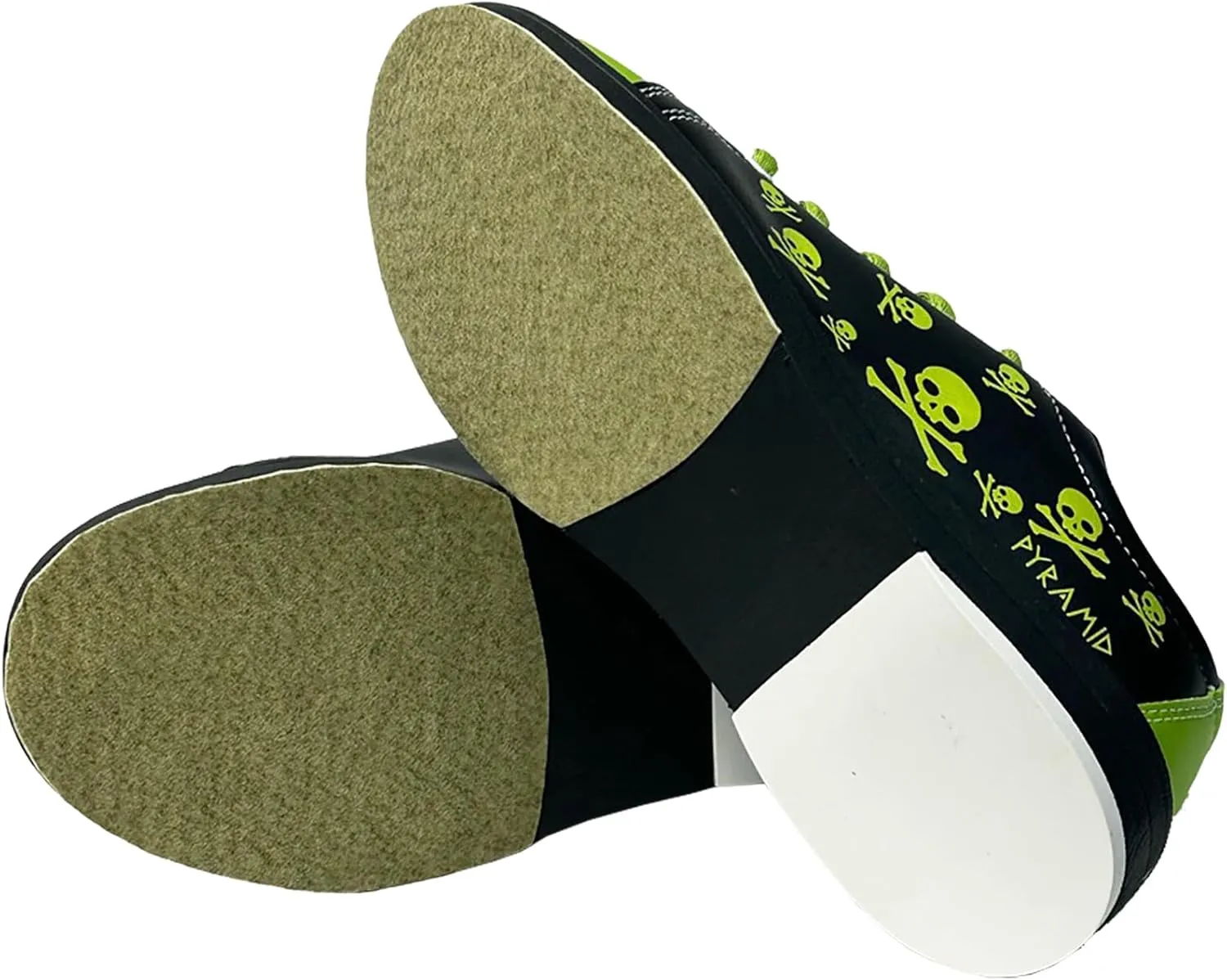 Pyramid Youth Skull Black/Green Bowling Shoes - Universal Slide Soles
