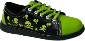 Pyramid Youth Skull Black/Green Bowling Shoes - Universal Slide Soles