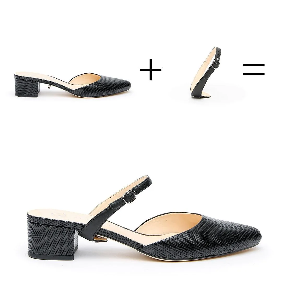 Rattlesnake Slide   Black Twiggy Strap