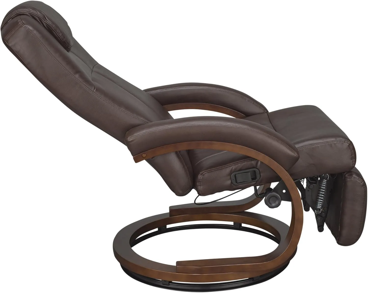 RecPro Charles 28" RV Euro Chair Recliner Modern Design RV Furniture (1, Mahogany)