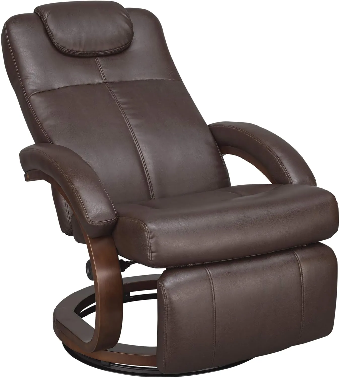 RecPro Charles 28" RV Euro Chair Recliner Modern Design RV Furniture (1, Mahogany)