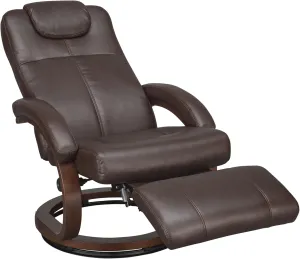 RecPro Charles 28" RV Euro Chair Recliner Modern Design RV Furniture (1, Mahogany)