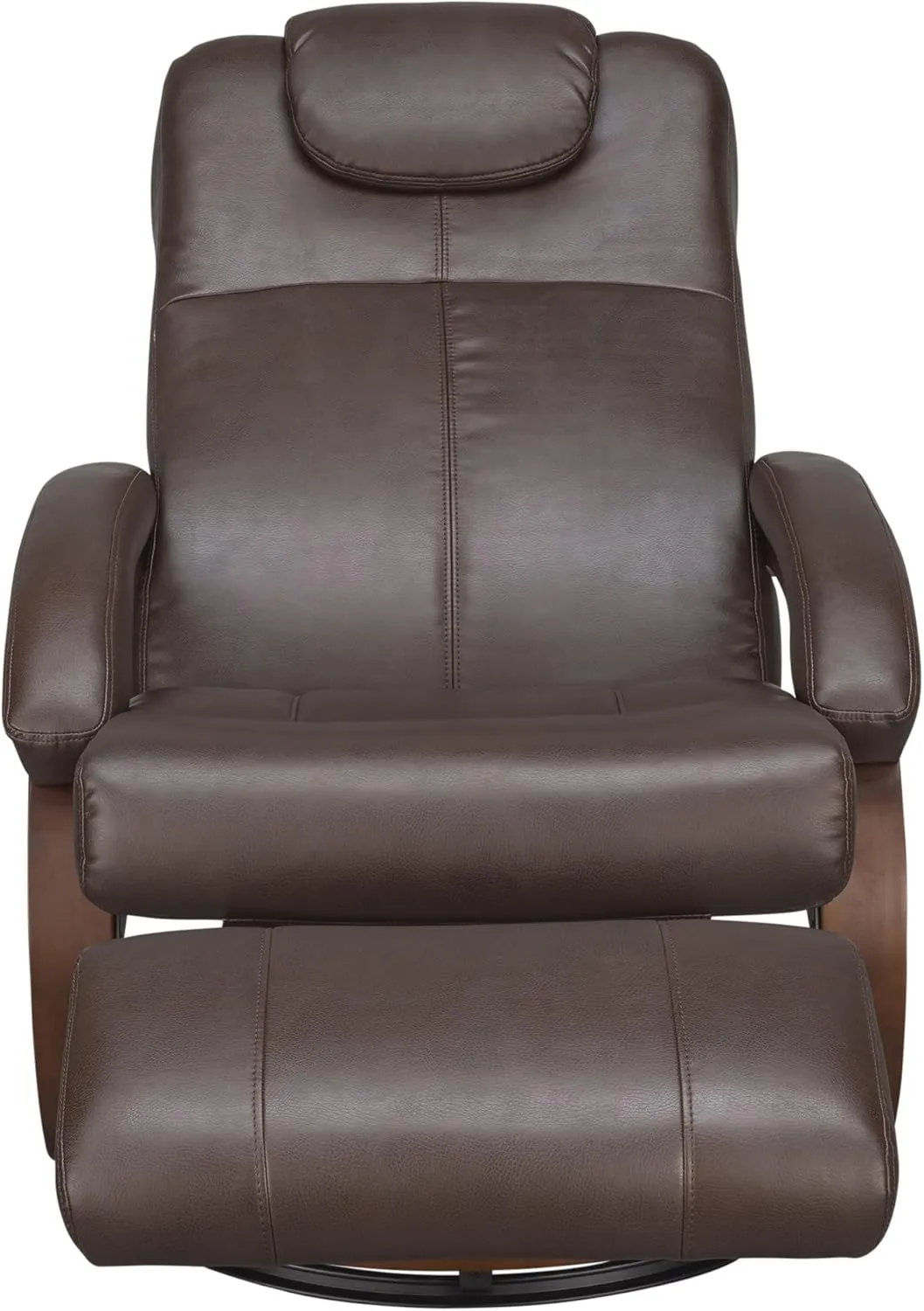 RecPro Charles 28" RV Euro Chair Recliner Modern Design RV Furniture (1, Mahogany)