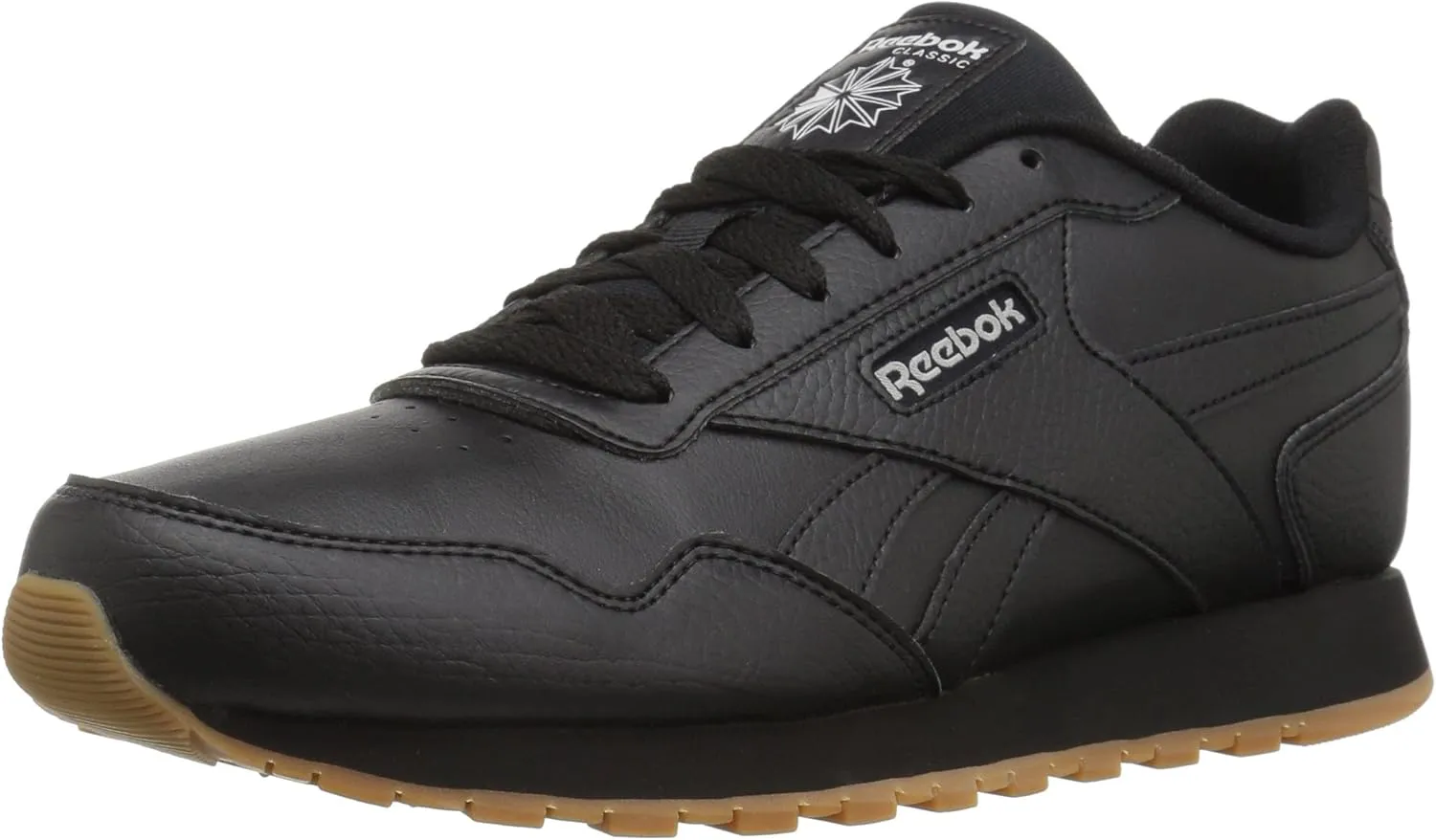 Reebok Women Classic Harman Run Sneaker, Black/Steel/Gum, 5