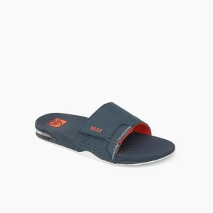 Reef Fanning Slide - Navy/Orange/White