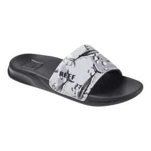 REEF Kids One Slide Sandal-Grey Camo Shark