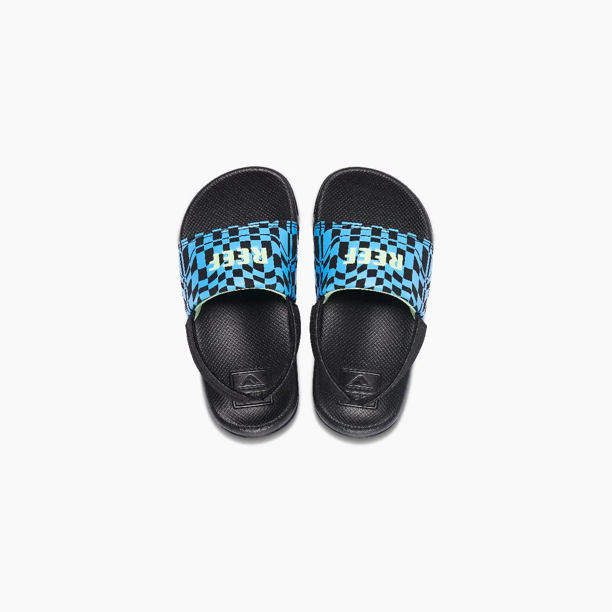REEF Little One Slide Sandal-Swell Checkers