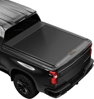 Retractable Truck Bed Tonneau Cover for 2014 2015 2016 2017 2018 2019 2020 2021 2022 2023 2024 2025 Chevy Silverado/GMC Sierra 1500 (5'8" /69" Bed) Retractable Hard Truck Bed Cover Key Lock