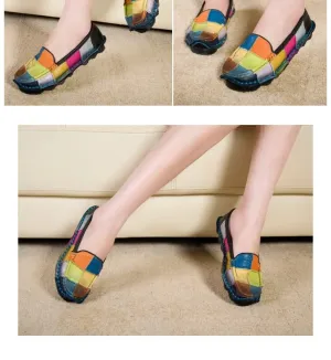 Retro Loafer for Women- Black Yellow