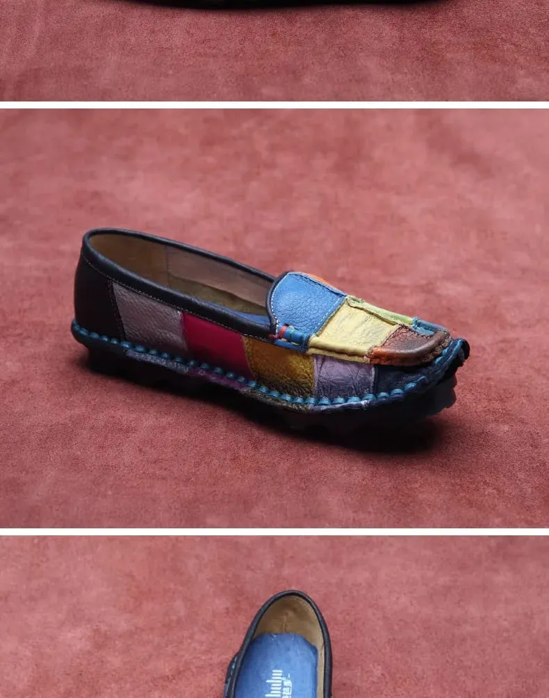Retro Loafer for Women- Black Yellow