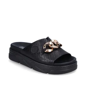 RIEKER - 62154-00 CHUNKY FASHION MULE - BLACK