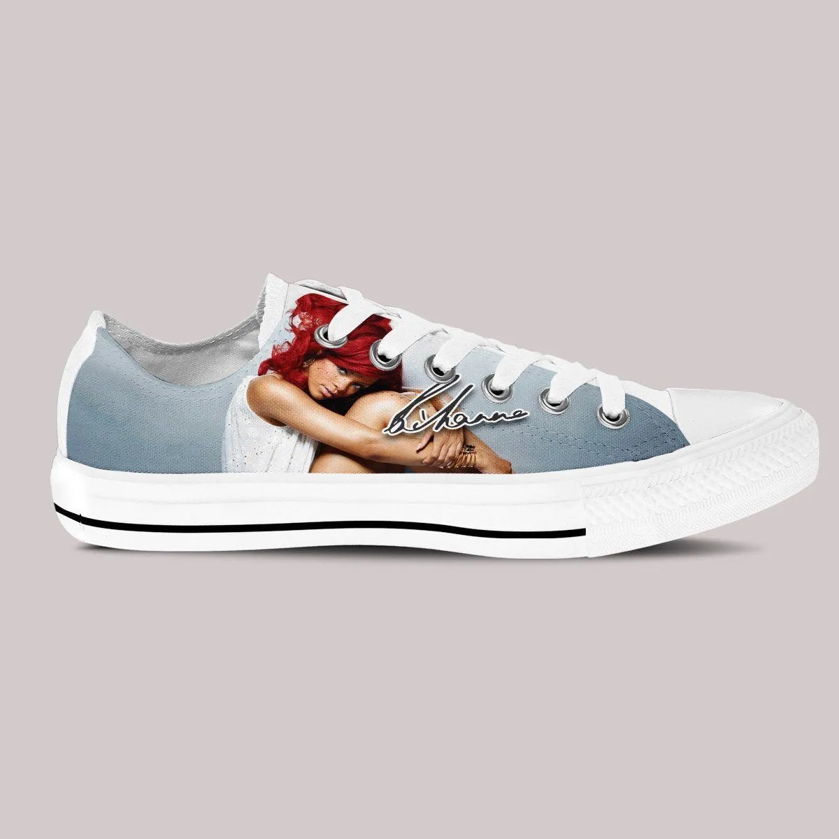 rihanna ladies low cut sneakers
